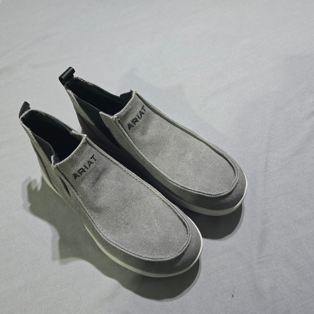 Ariat Men's Hilo Midway Slip-On Shoes Men 9 Grey Canvas